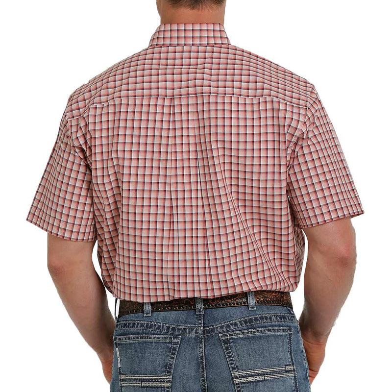 Cinch Men's Short Sleeve Button-Down Plaid Shirt