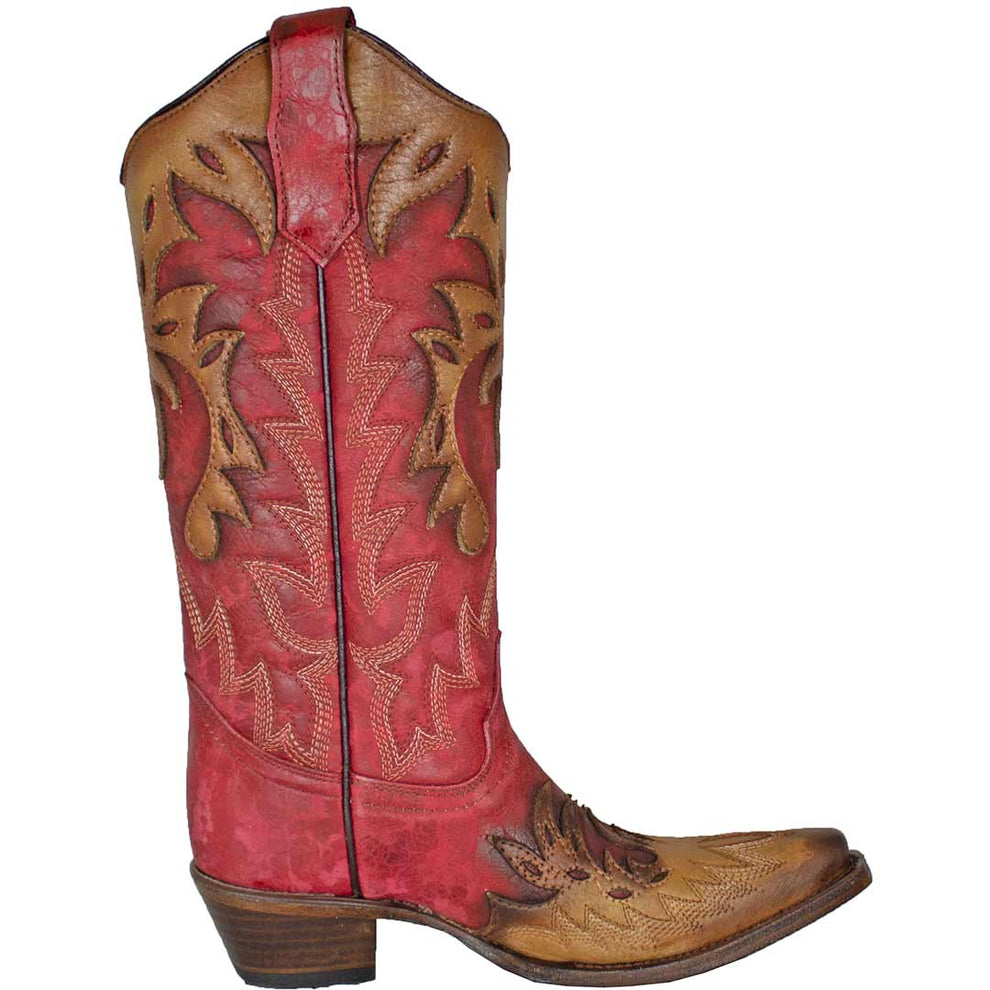 Circle G Women's Tobacco Overlay Cowgirl Boots