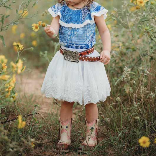 Shea Baby Toddler Girls' Chiffon Lace Skirt