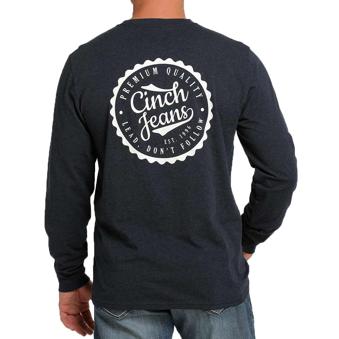 Cinch Men's Bottlecap Logo Long Sleeve Graphic T-Shirt