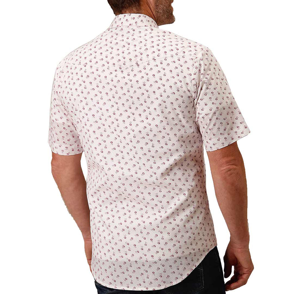Roper Men's Short Sleeve Floral Print Snap Shirt