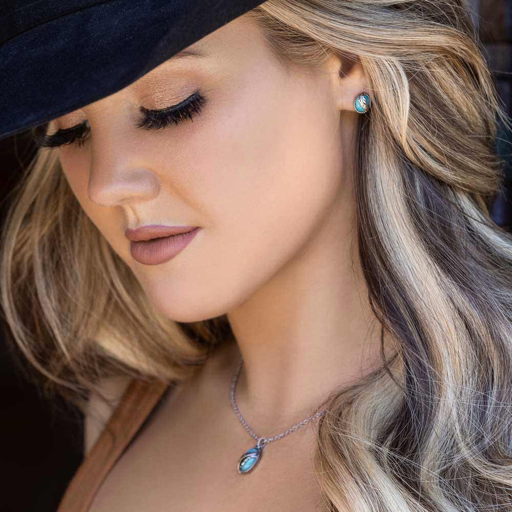 Montana Silversmiths World's Feather Turquoise Post Earrings
