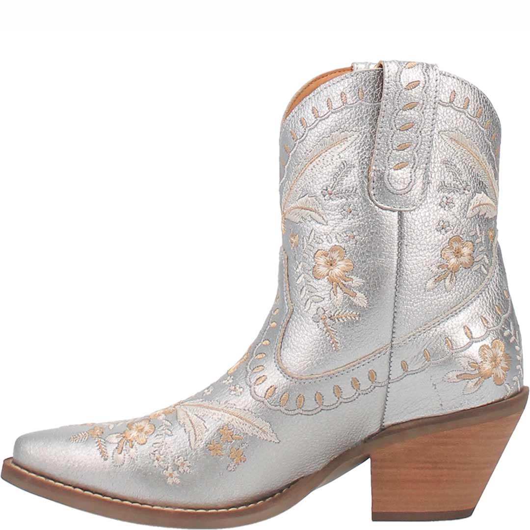 Dingo Women's Primrose Metallic Leather Cowgirl Booties