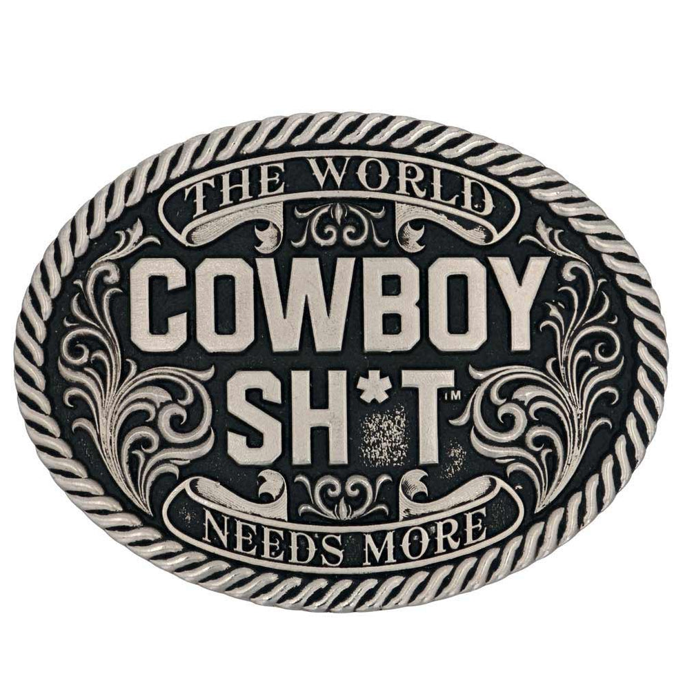 Attitude Cowboy Sh*t Antiqued Belt Buckle