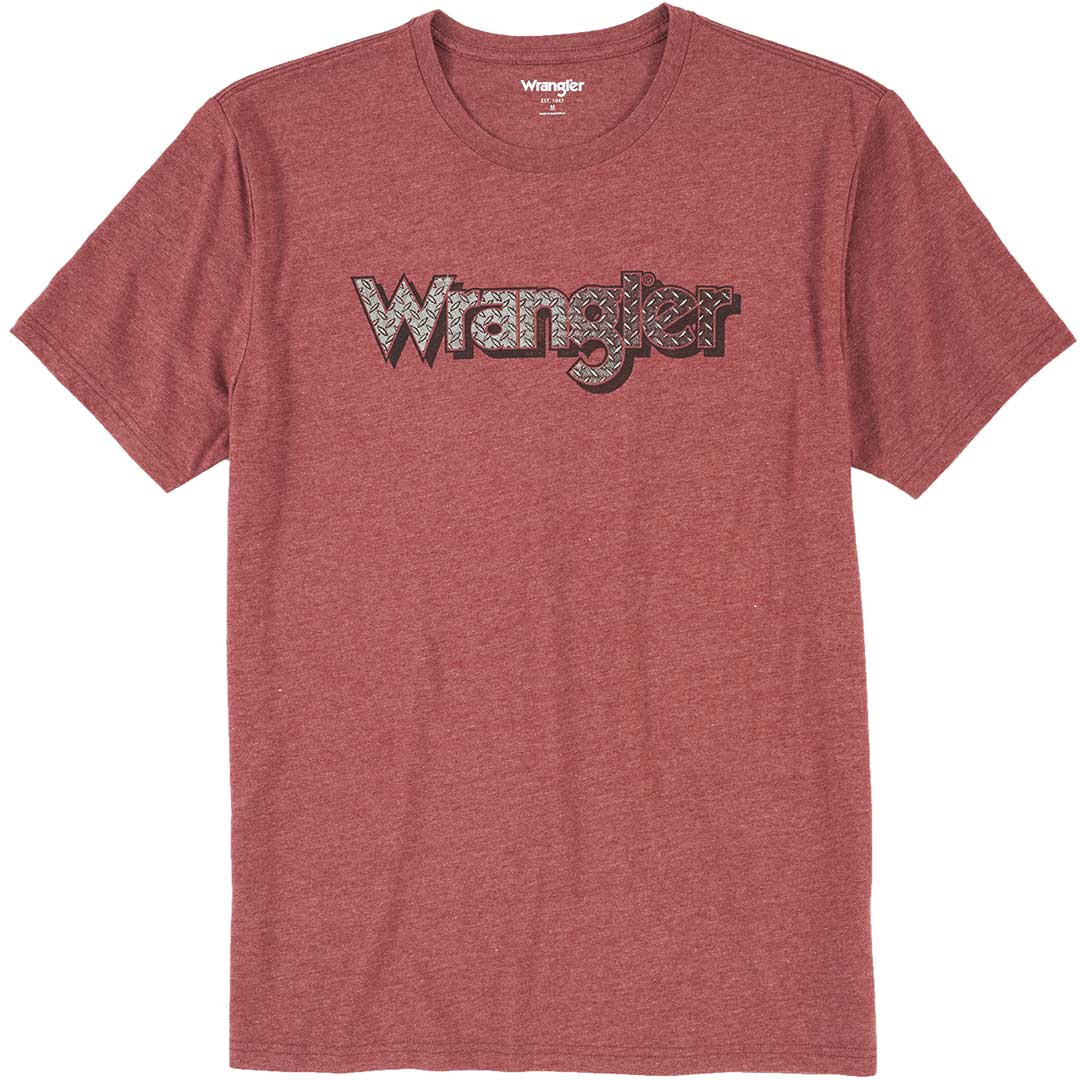 Wrangler Men's Steel Plate Kabel Logo T-Shirt