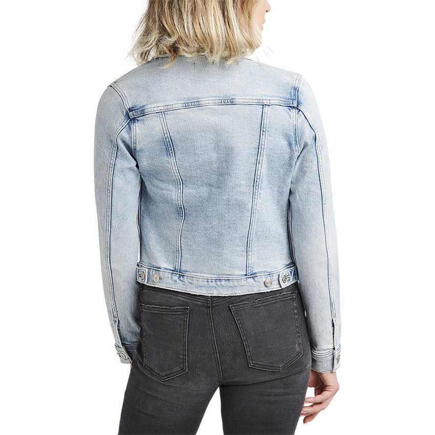 Silver Jeans Women's Fitted Cropped Jean Jacket