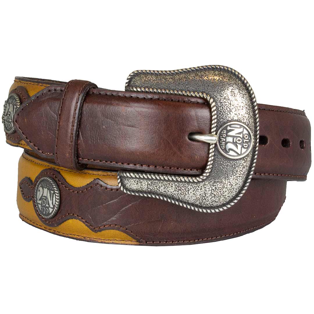Jack Daniel's Men's Concho Western Leather Belt