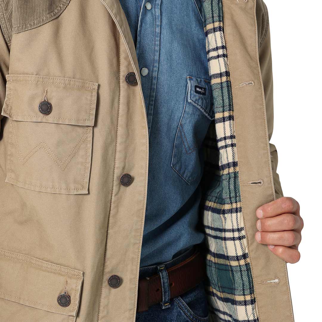 Wrangler Men's Corduroy Yoke Lined Barn Coat