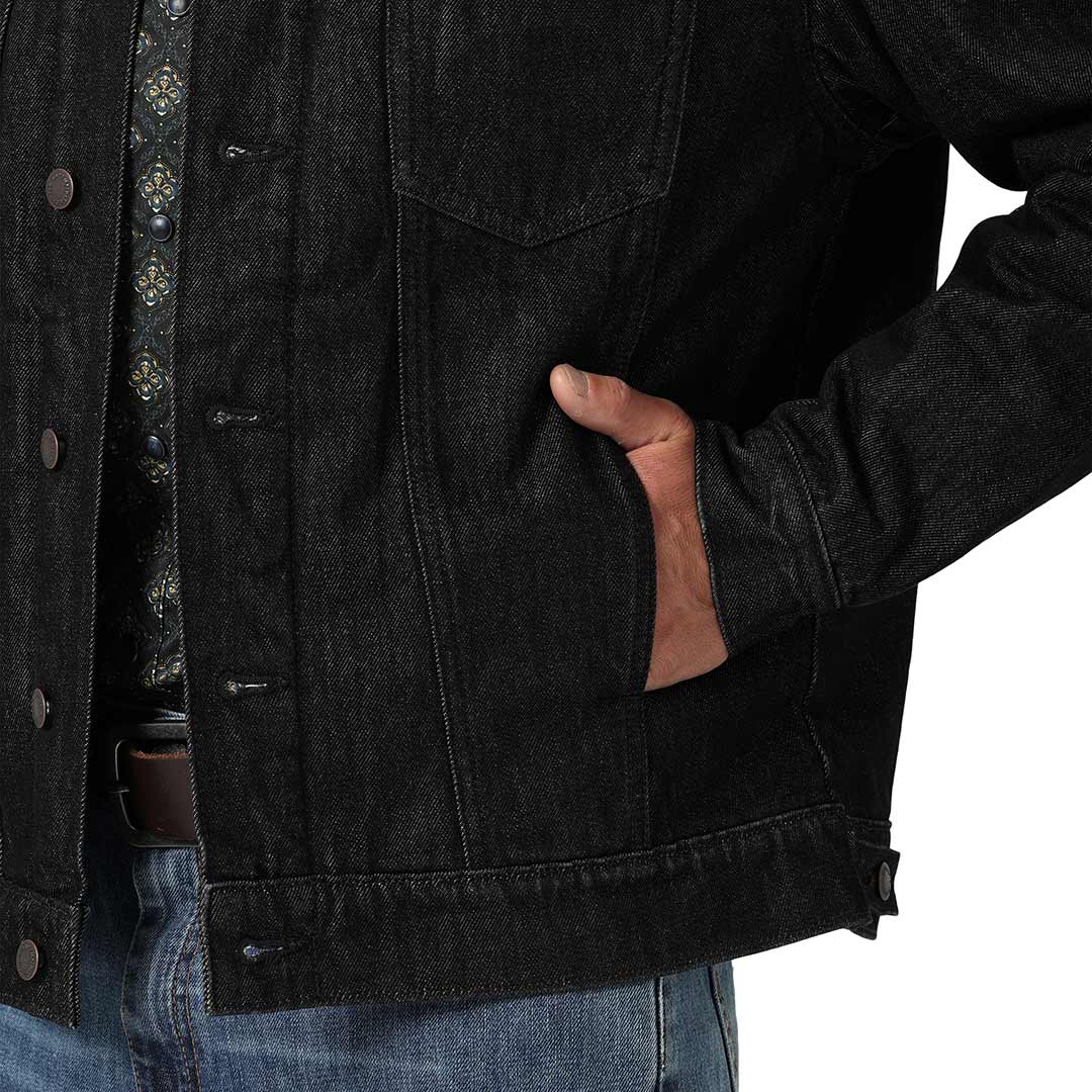 Wrangler Men's Cowboy Cut Sherpa Lined Denim Jacket