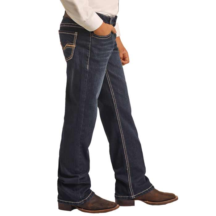 Rock & Roll Denim Boys' Regular Fit Stretch BB Gun Bootcut Jeans