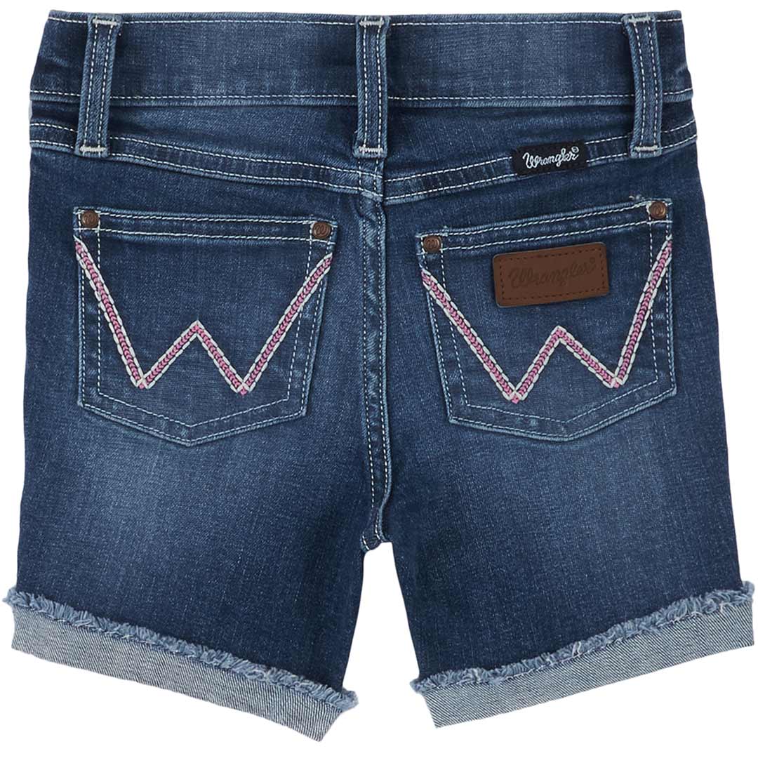 Wrangler Girls' Cuffed Raw Hem Jean Shorts