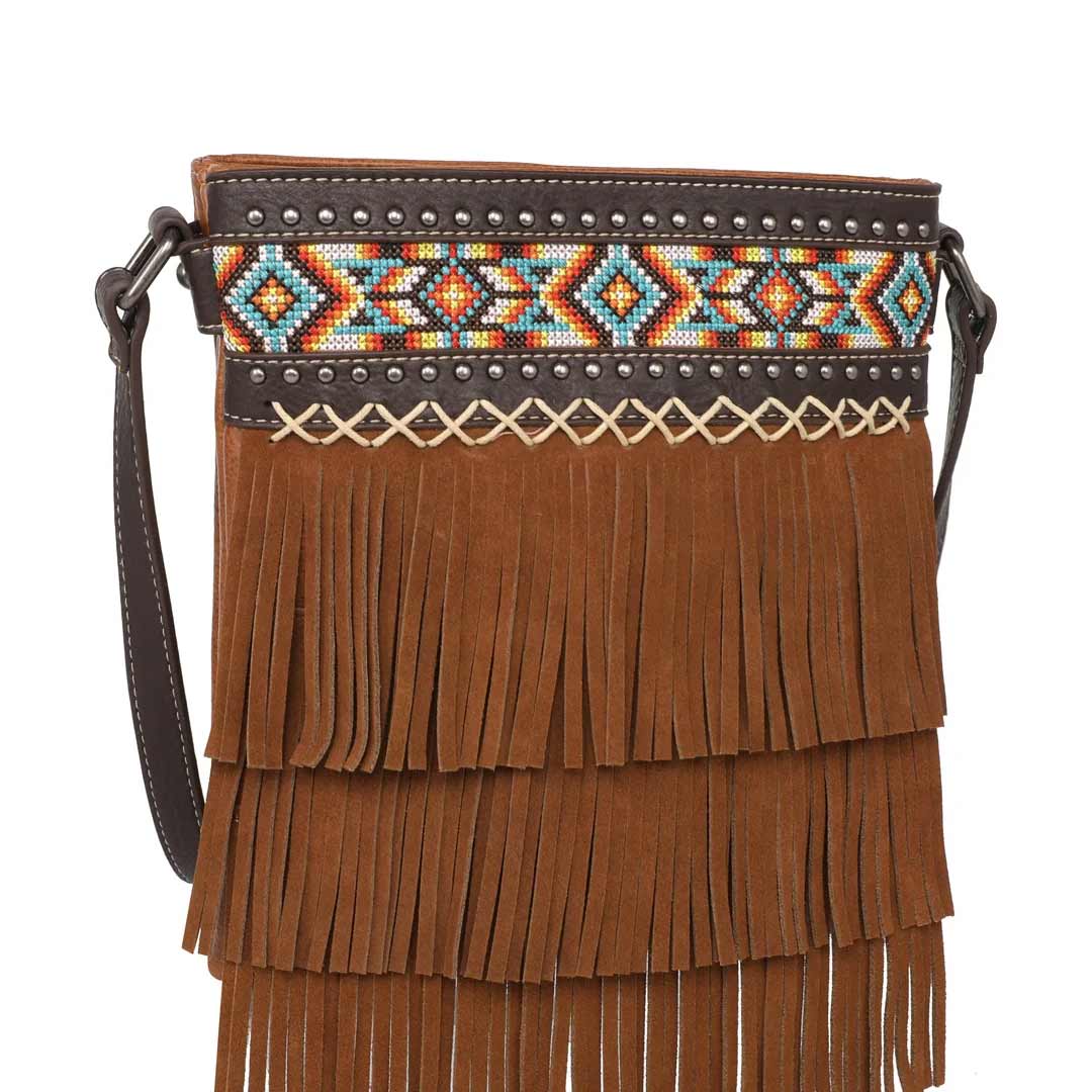 Montana West Aztec Tiered Fringe Collection Crossbody