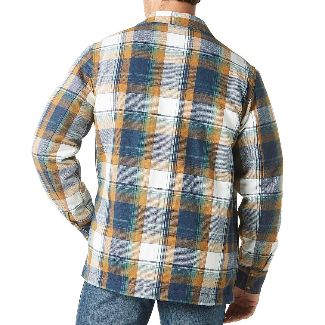 Wrangler Men's Sherpa Lined Flannel Shirt Jacket