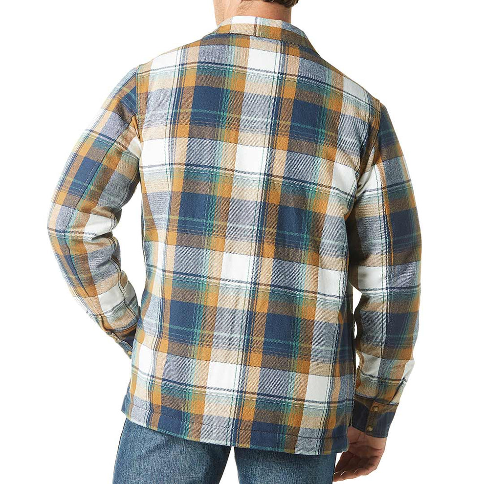 Wrangler Men's Sherpa Lined Flannel Shirt Jacket