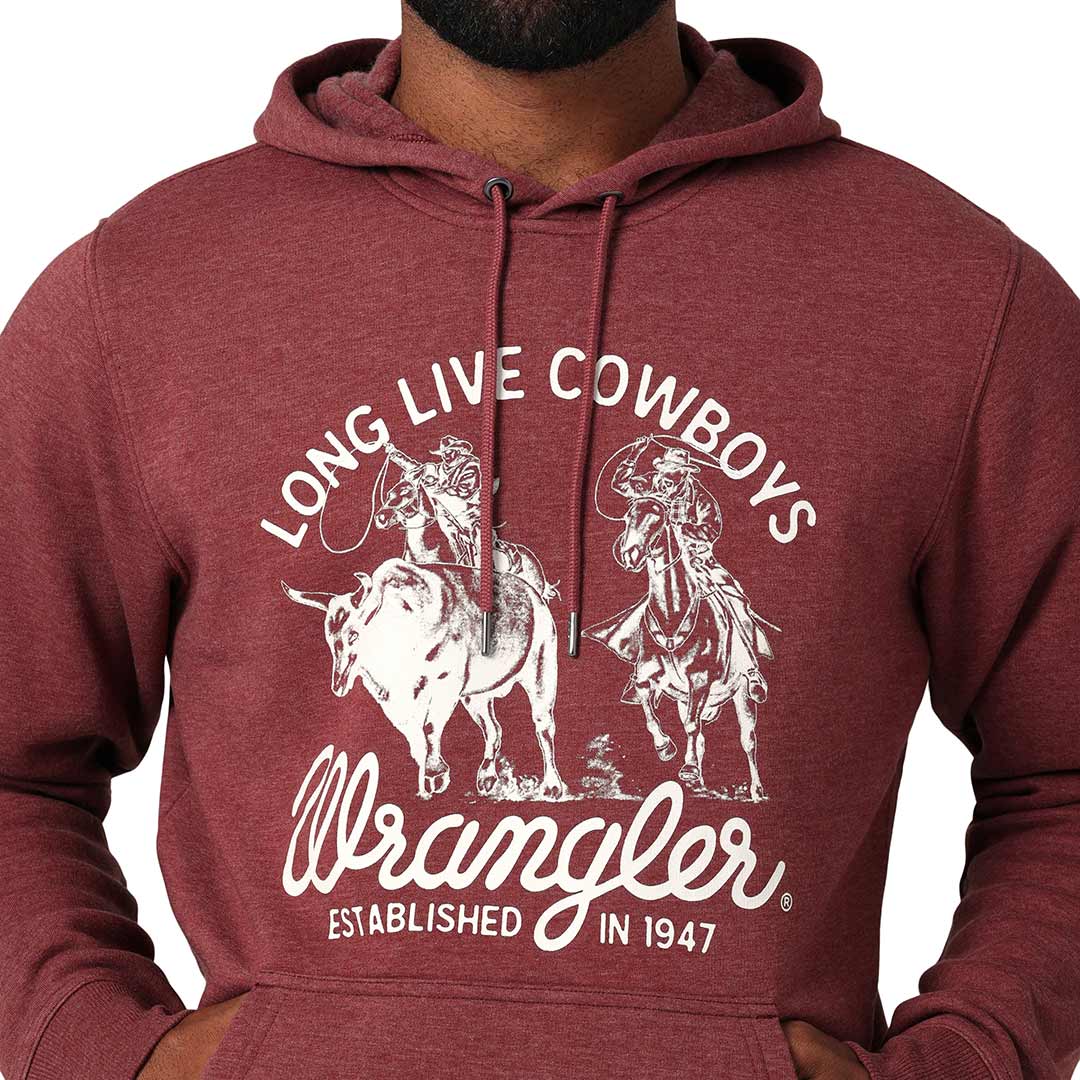 Wrangler Men's Long Live Cowboys Pullover Hoodie