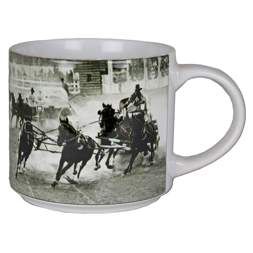Calgary Stampede Black & White Chuckwagon Mug
