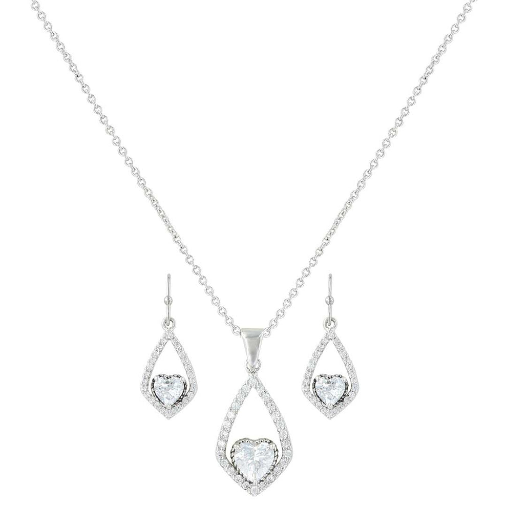 Montana Silversmiths Women's Hearts On A Swing Jewelry Set