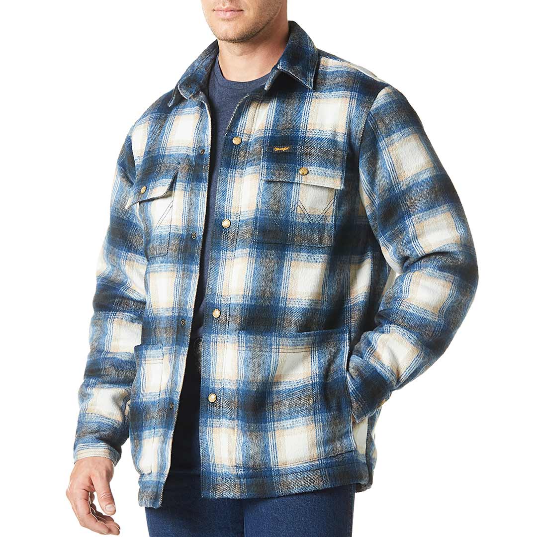 Wrangler Men's Quilt Lined Flannel Shirt Jacket | Lammle's – Lammle's ...