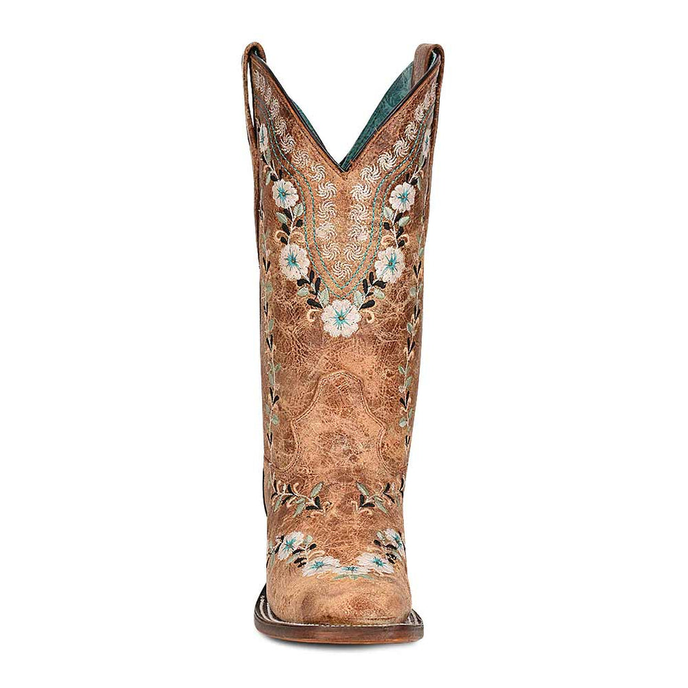 Corral Women's Floral Embroidered Square Toe Cowgirl Boots