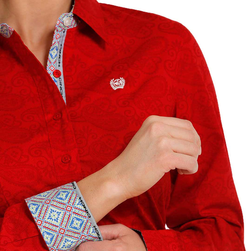 Cinch Women's Paisley Print Button-Down Shirt
