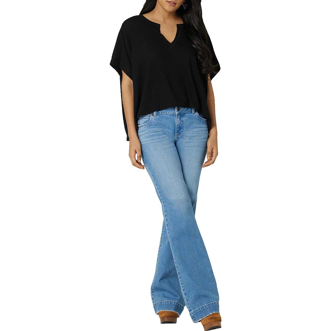 Wrangler Women's Retro Ribbed Knit Dolman T-Shirt