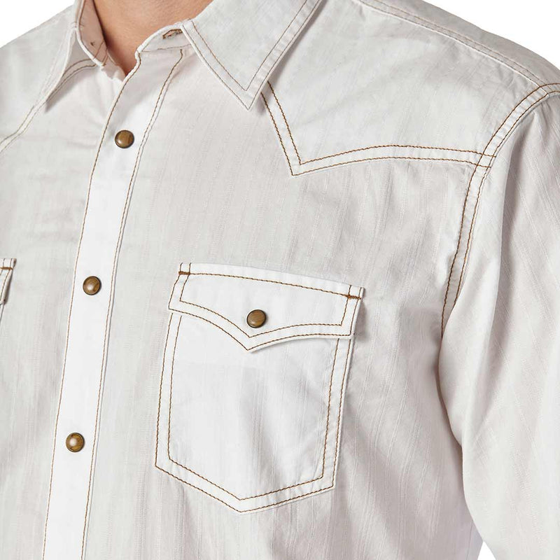 Wrangler Men's Retro Solid Dobby Snap Shirt
