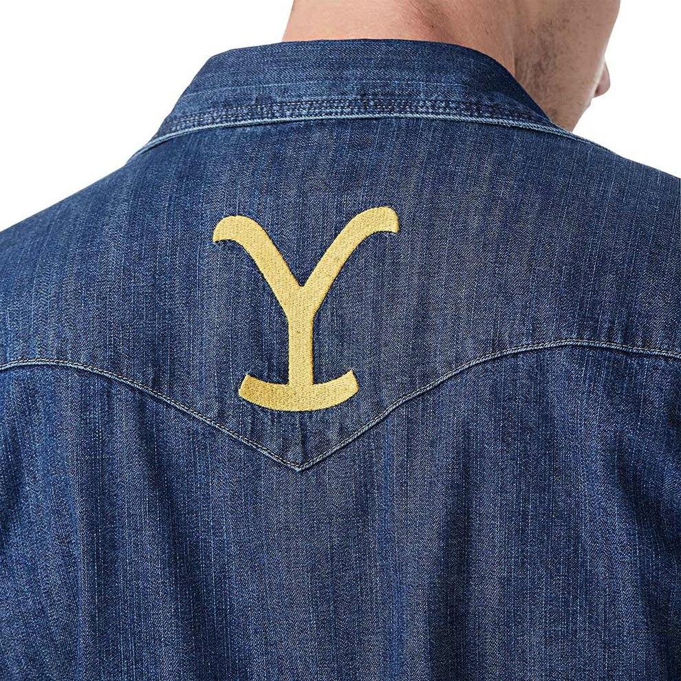 Wrangler X Yellowstone Men's Denim Snap Shirt
