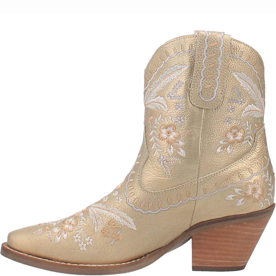 Dingo Women's Primrose Metallic Leather Cowgirl Booties