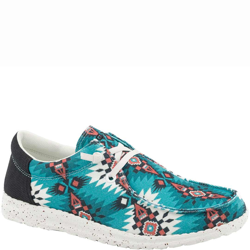 Roper Women's Aztec Canvas Slip-On Shoes