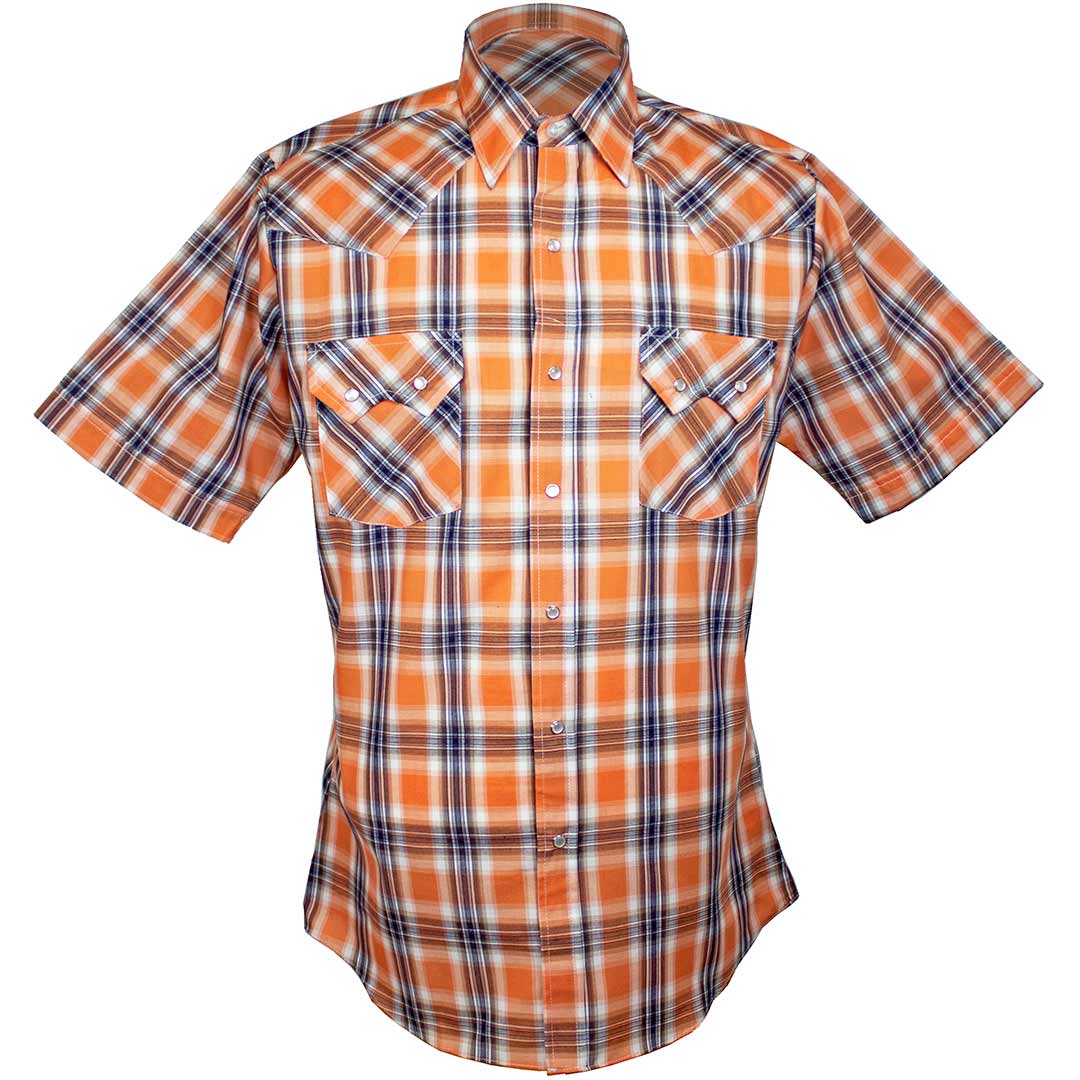 Ely Cattleman Men's Short Sleeve Plaid Snap Shirt