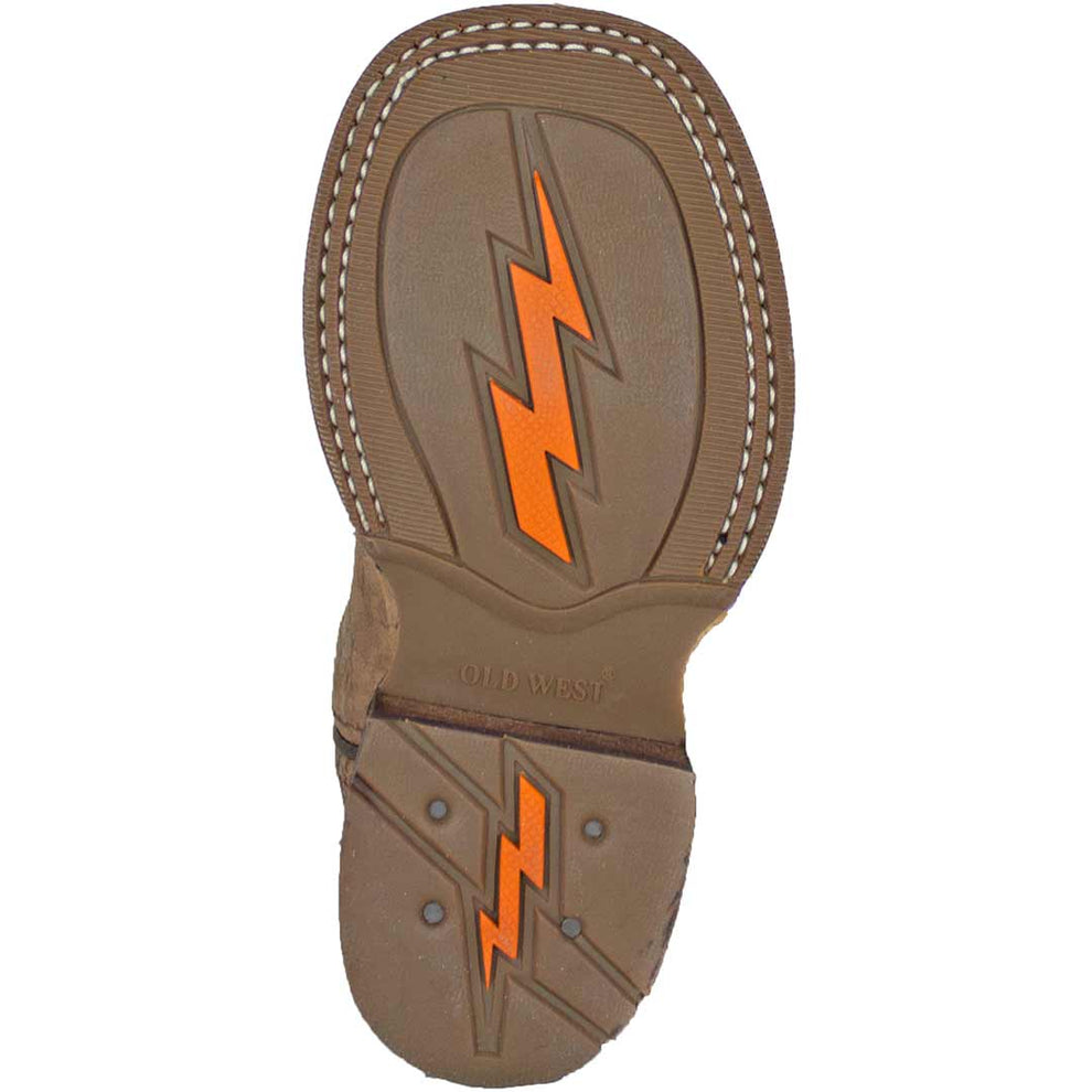 Old West Kids' Distressed Vamp Cowboy Boots