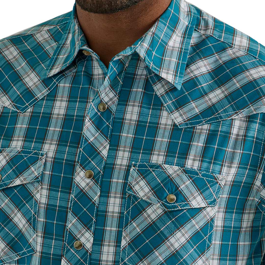 Wrangler Men's 20X Competition Advanced Comfort Plaid Snap Shirt