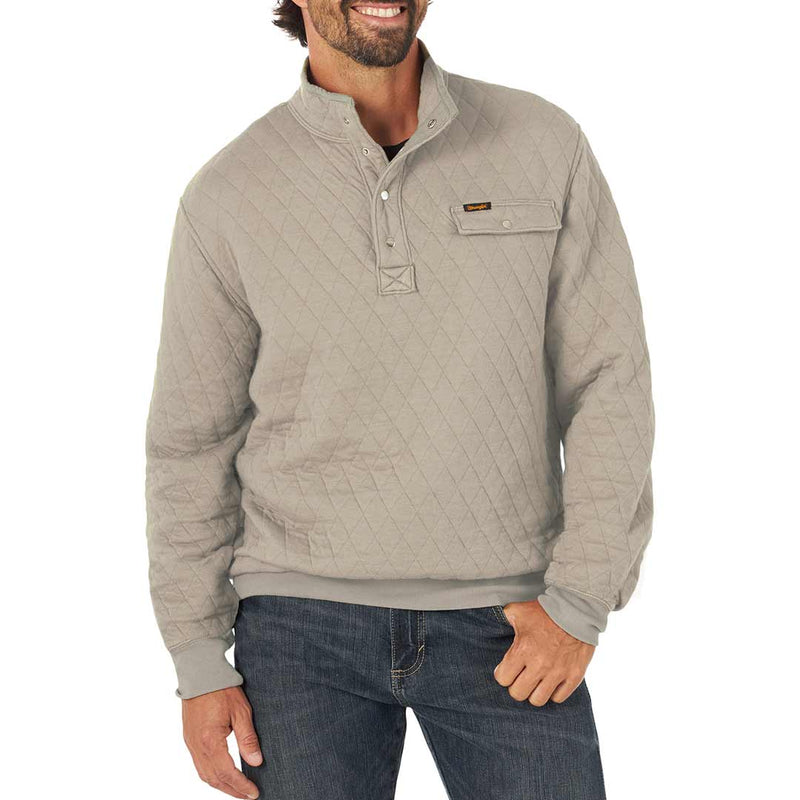 Wrangler Men's Quilted 1/4 Snap Pullover