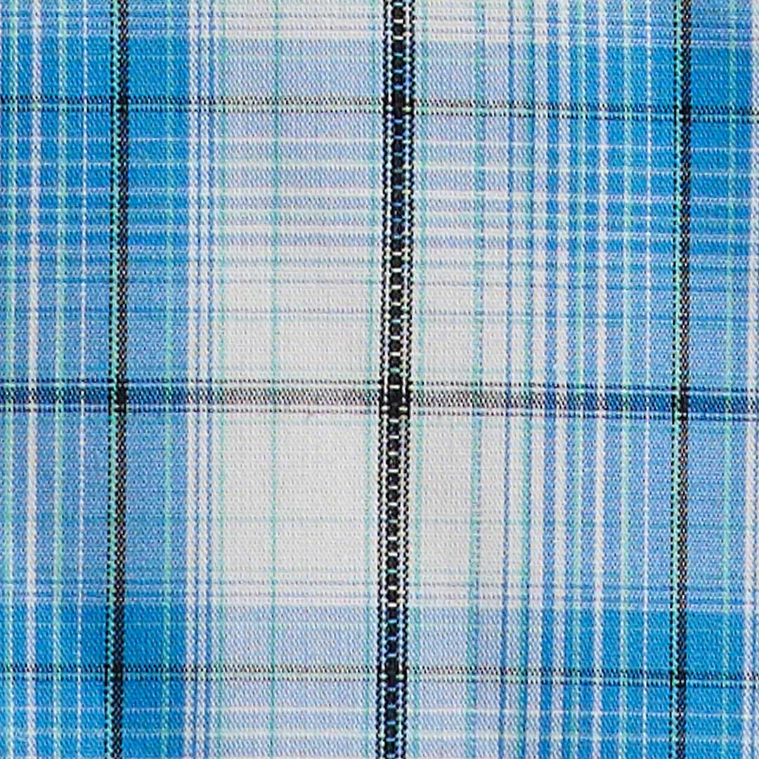 Wrangler Men's Fashion Short Sleeve Windowpane Plaid Snap Shirt