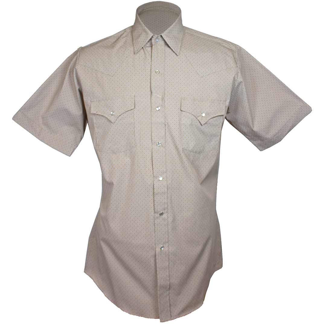 Ely Cattleman Men's Short Sleeve Medallion Print Snap Shirt
