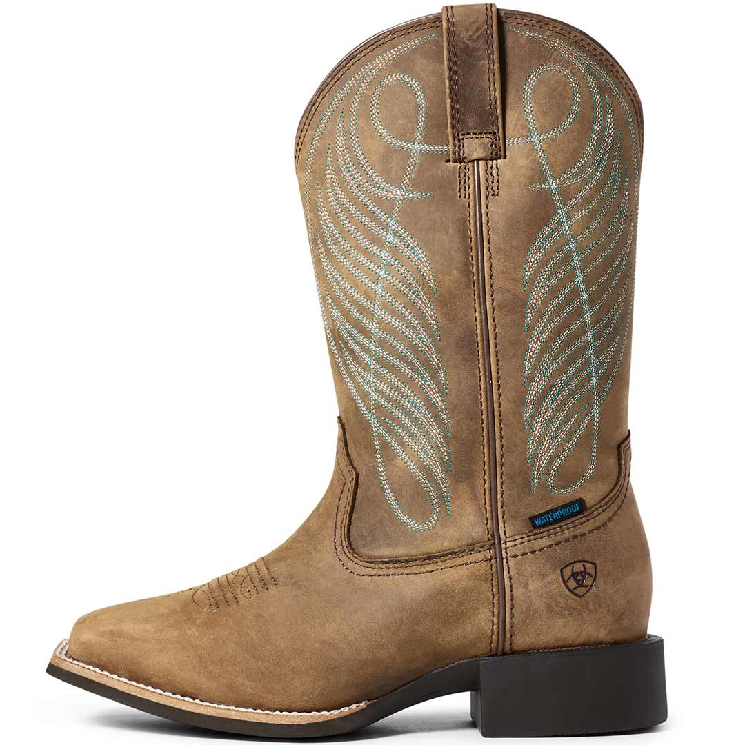 Ariat Women's Round Up Wide Square Toe Waterproof Cowgirl Boots