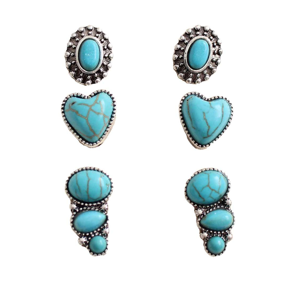 Wyo-Horse Small Traditional Stud Earrings - Set of 3