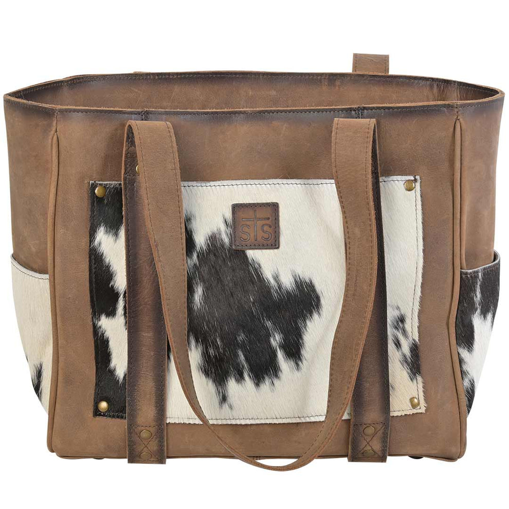 STS Ranchwear Cowhide Trinity Tote Bag