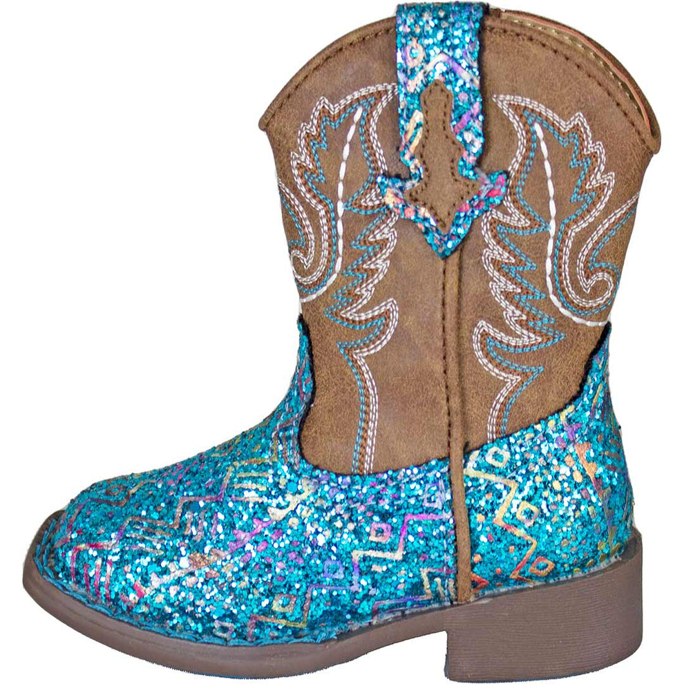 Roper Toddler Girls' Aztec Glitter Cowgirl Boots