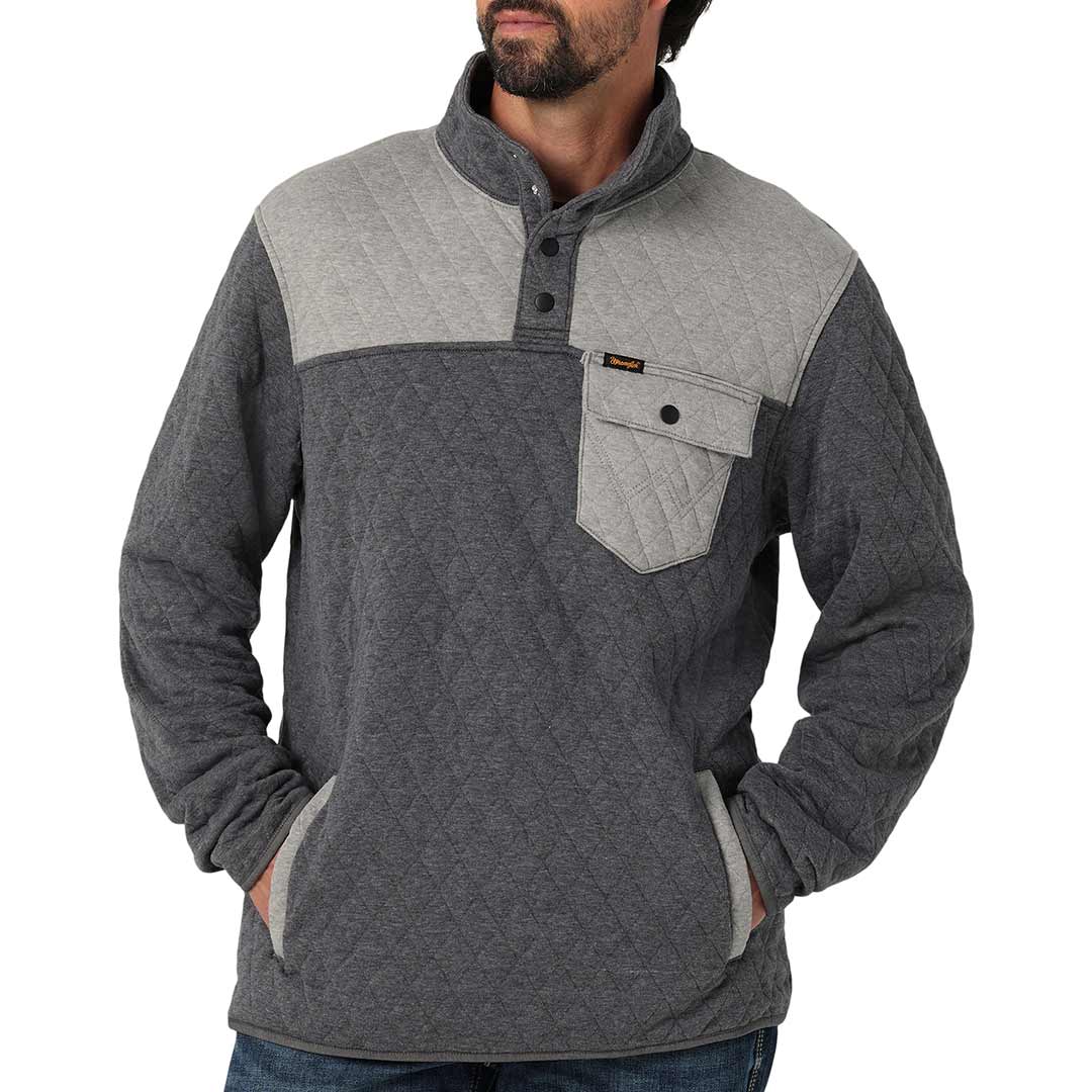 Wrangler Men's 1/4 Snap Quilted Pullover