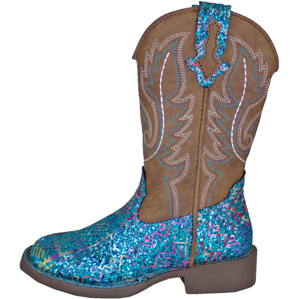 Roper Girls' Aztec Glitter Cowgirl Boots
