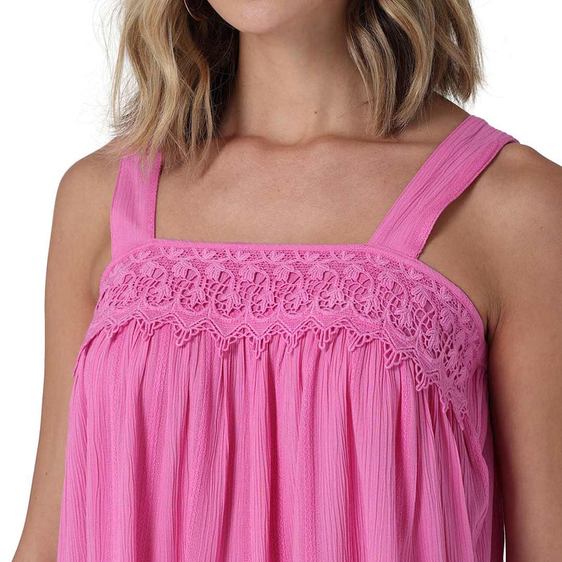 Wrangler Women's Retro Lace Handkerchief Tank Top