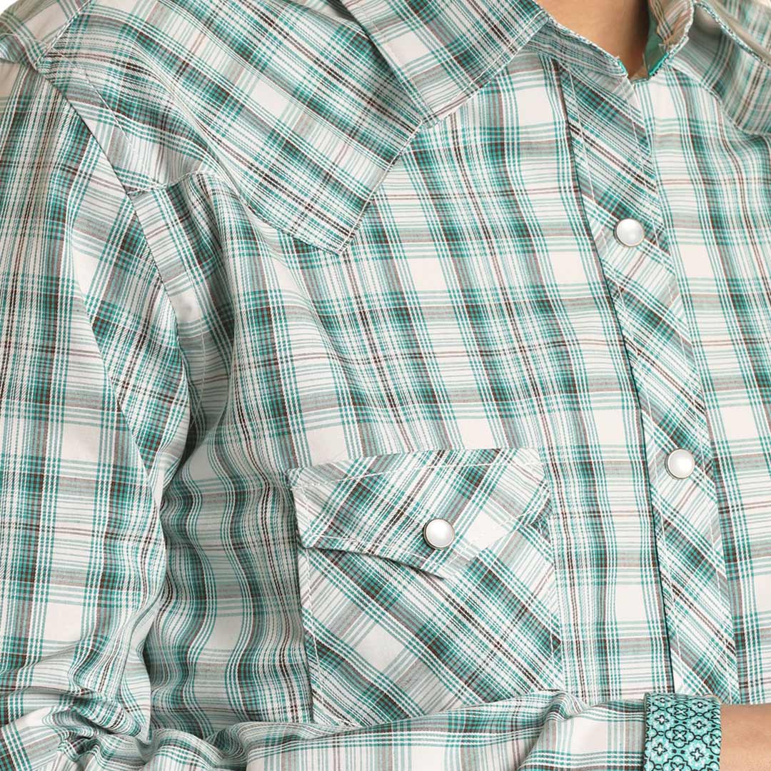 Rough Stock Women's Plaid Snap Shirt