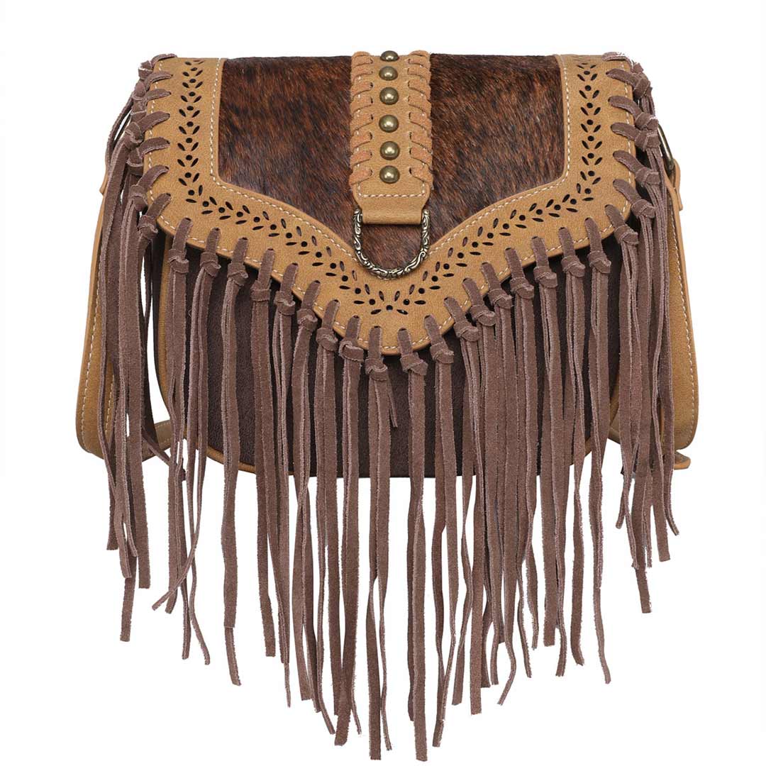 Wrangler Hair-On Cowhide Fringe Crossbody