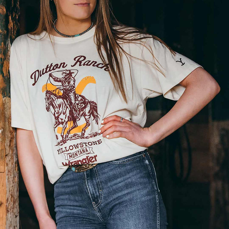 Wrangler X Yellowstone Women's Oversized Graphic T-Shirt
