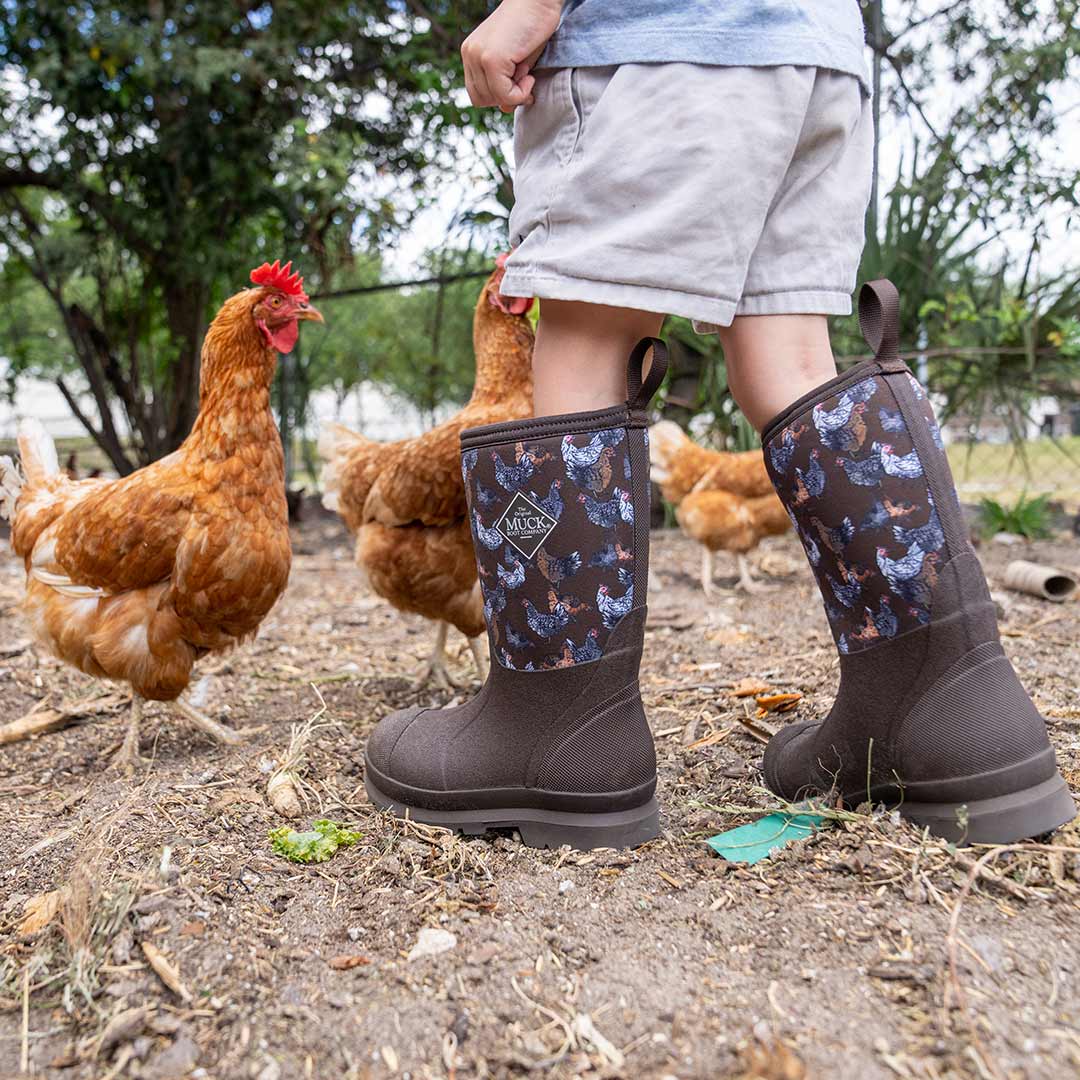 Muck Boot Co. Youth Chicken Print Chore Classic Boots