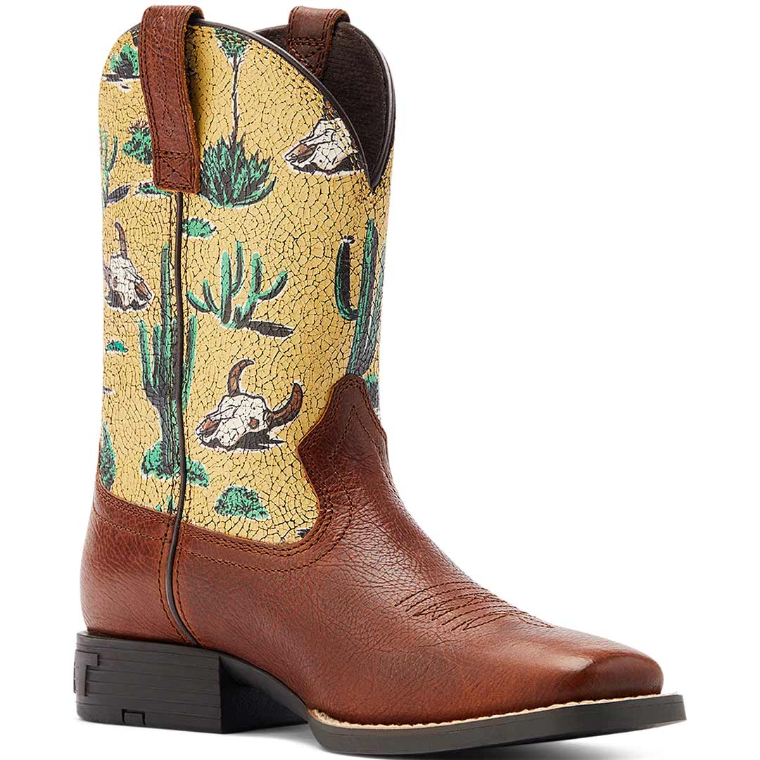 Ariat Kids' Round Up Wide Square Toe Cowboy Boots