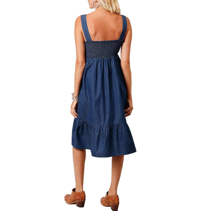 Roper Women's Embroidered Denim Tank Dress