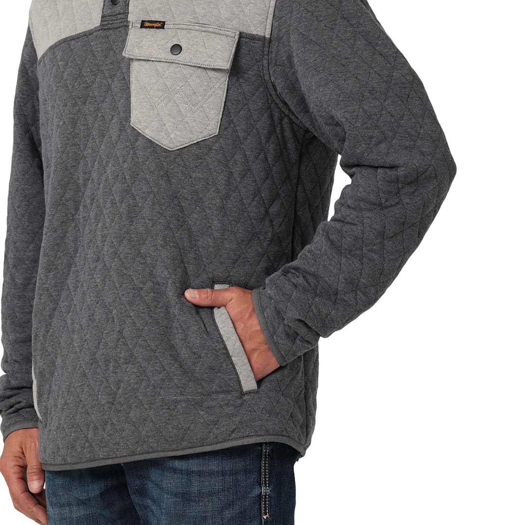 Wrangler Men's 1/4 Snap Quilted Pullover