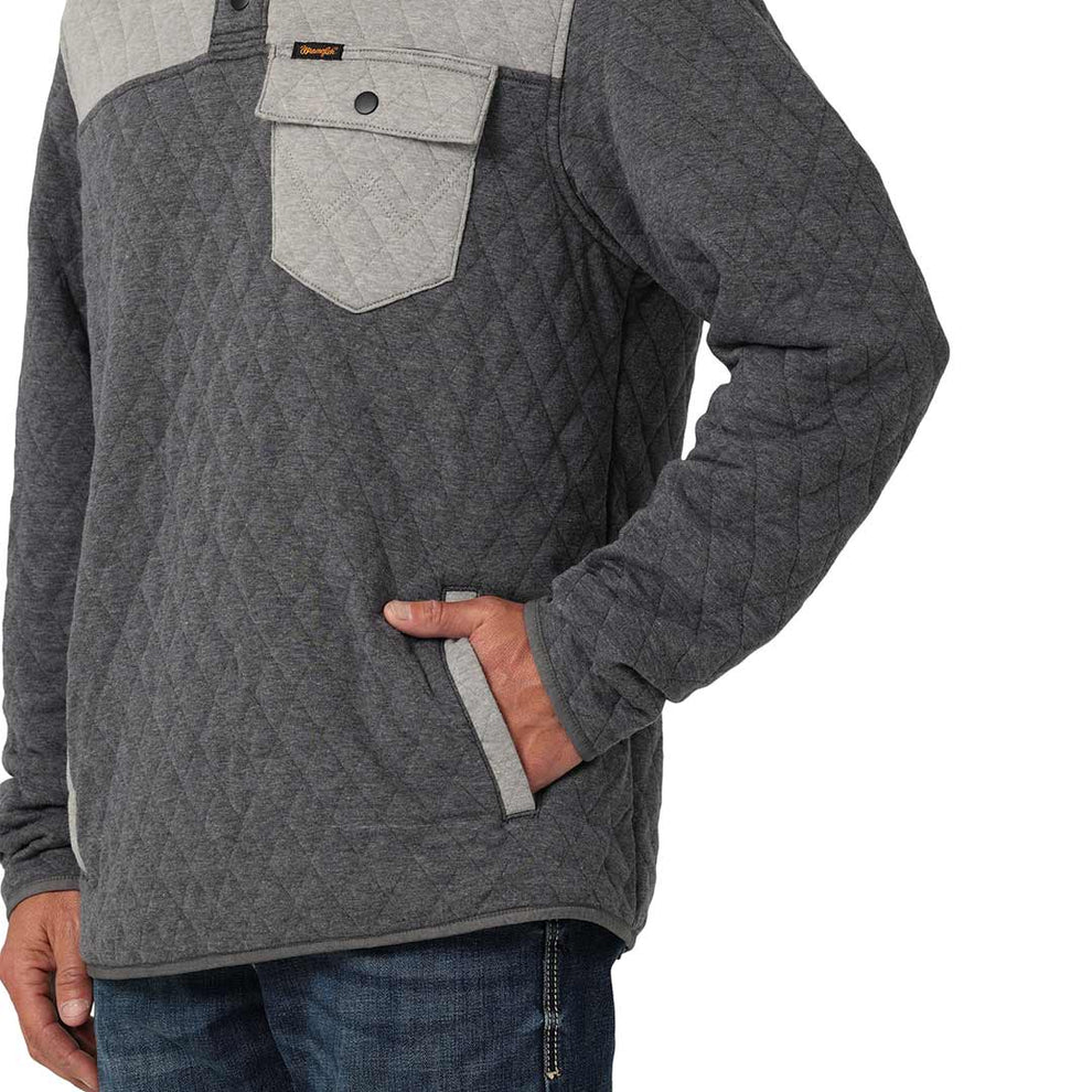 Wrangler Men's 1/4 Snap Quilted Pullover